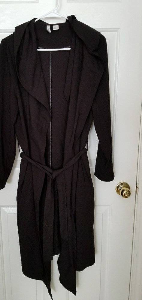Cool black divided coat.